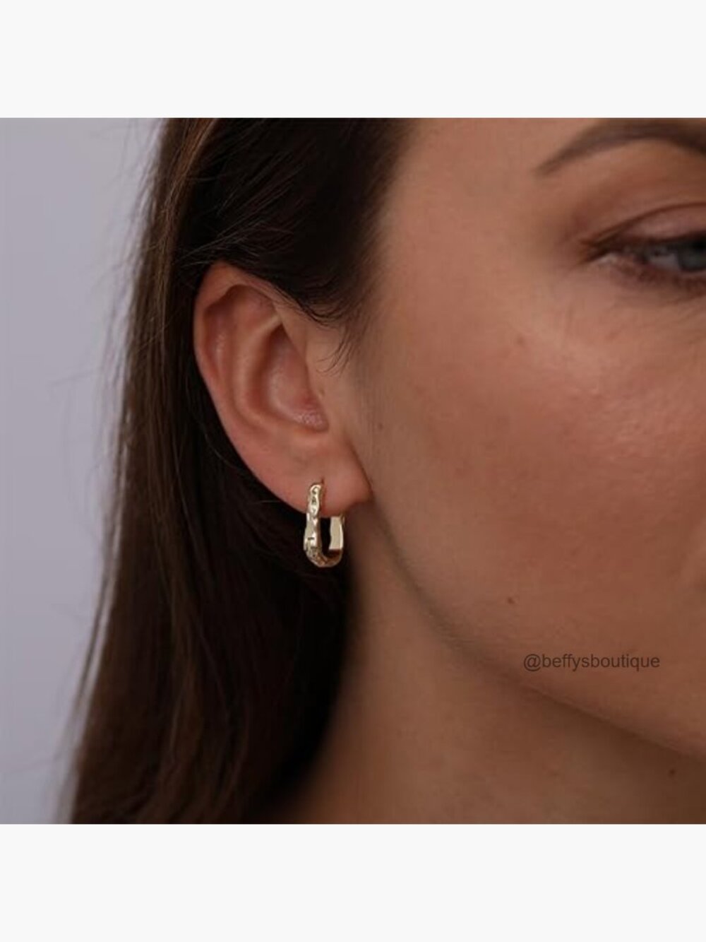 Chunky Gold Hoop Earrings Hypoallergenic Fashion Jewelry Gift - Picture 2 of 6
